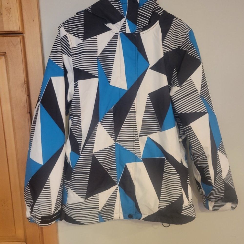Women's Small Blue-Black Patterned Empyre Ski Jacket